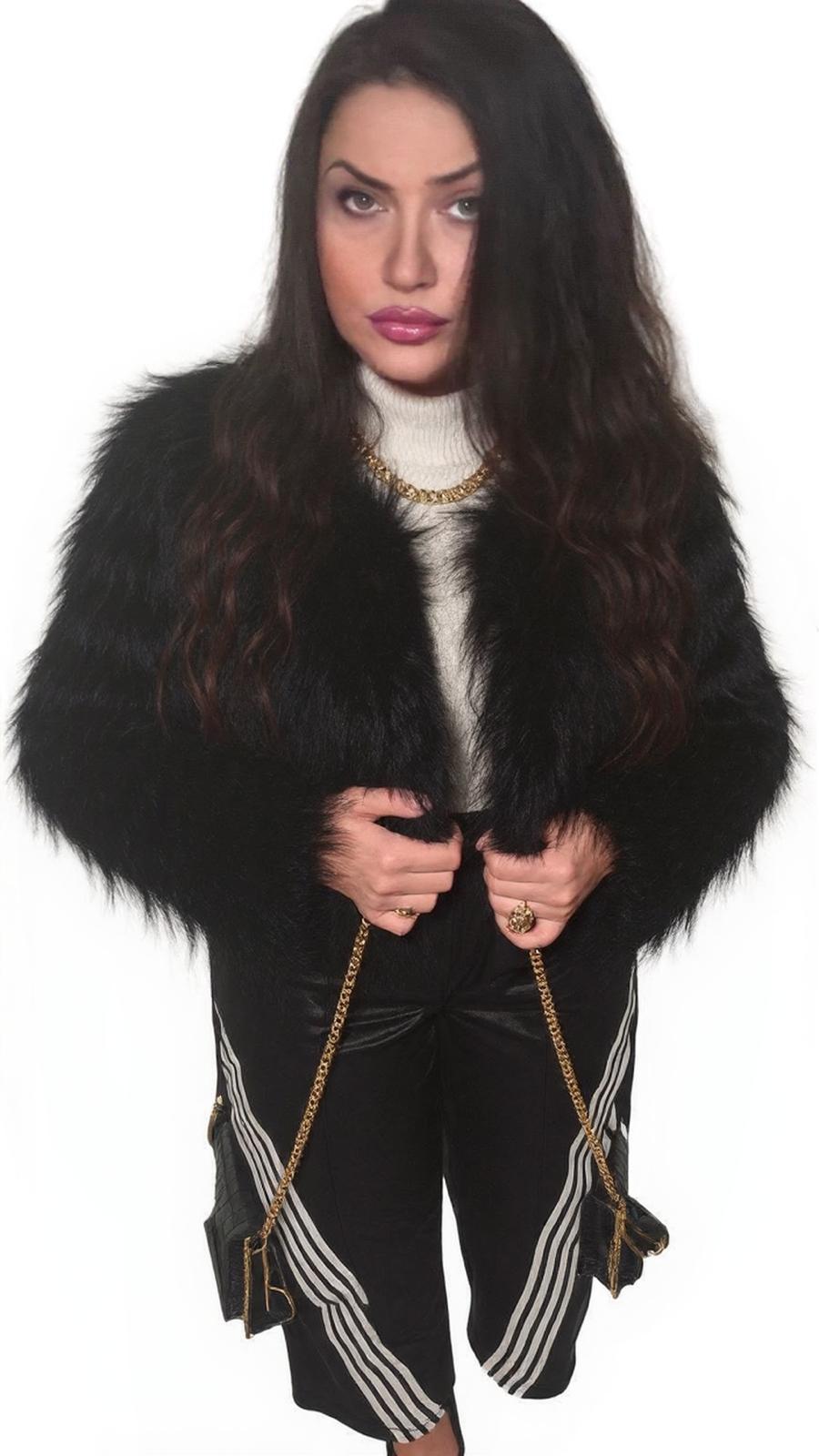 Pelliccia eco nera